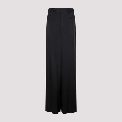 SAINT LAURENT BLACK ACETATE LOOSE FIT PANTS