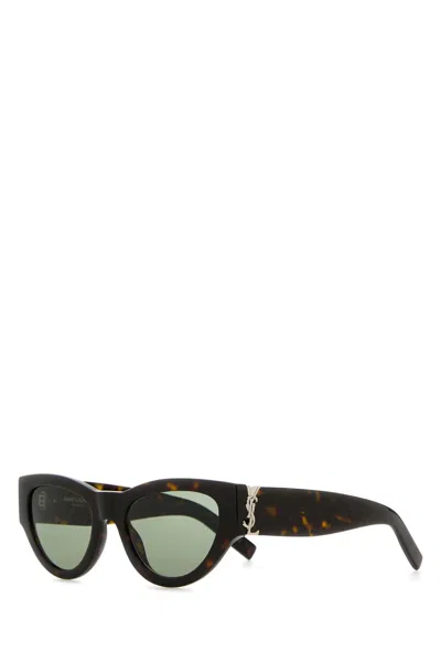 Saint Laurent Black Acetate Sl M94 Sunglasses In Dkhavdkhavgreen