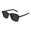 Saint Laurent Black-black-black Acetate Sunglasses In Black