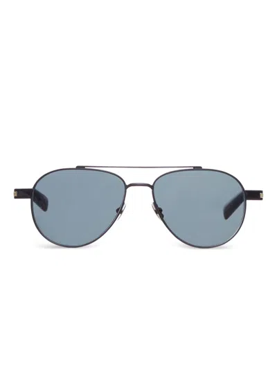 Saint Laurent Black Acetate Sunglasses In Multi