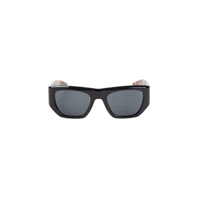 Saint Laurent Black Acetate Sunglasses In Grey