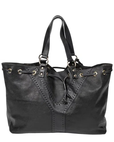 Saint Laurent Black & Bronze Goatskin Leather Reversible Double Sac Y Tote  (authentic Pre-loved)