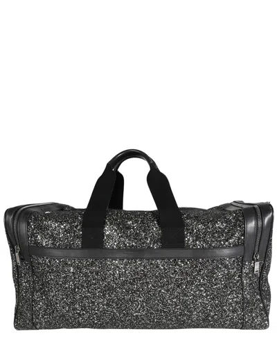 Saint Laurent Black & Metallic Canvas City Gym Duffel Bag (authentic Pre-  Loved)