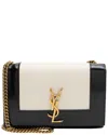 Saint Laurent Black & White Leather & Patent Leather Bicolor Kate Small  Shoulder Bag (authentic Pre
