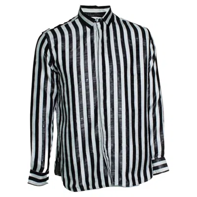 Pre-owned Saint Laurent , Black And White Striped Shirt 2019