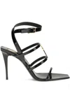 Saint Laurent Cassandra Sandals In Patent Leather Shoes In Black