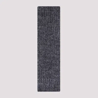 Saint Laurent Black Anthracite Echarpe Maille Scarf