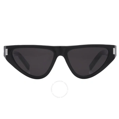 Saint Laurent Black Aviator Ladies Sunglasses Sl 468 001 55
