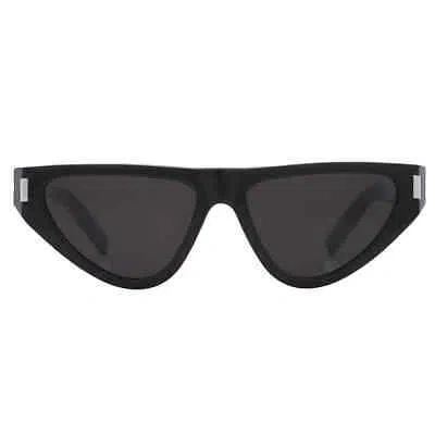 Pre-owned Saint Laurent Black Aviator Ladies Sunglasses Sl 468 001 55 Sl 468 001 55