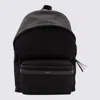 Saint Laurent City Backpack In Nylon Ripstop And Leather In Black