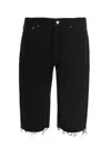 Saint Laurent Bermuda Denim Bermuda And Short Black In Black