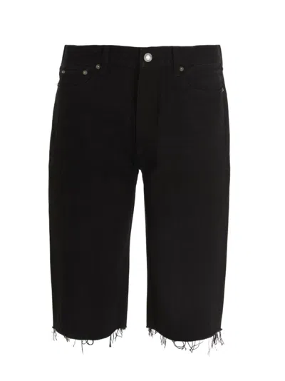 SAINT LAURENT BLACK BERMUDA DENIM