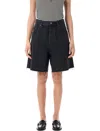 Saint Laurent Denim Frayed Hem Shorts