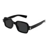 Saint Laurent Black-black-black Acetate Sunglasses In Black