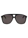 Saint Laurent Womens Black Ys000473 Sl 596 Dune Rectangle-frame Acetate Sunglasses In Black