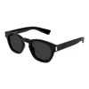 Saint Laurent Black Square Unisex Sunglasses Sl 675 001 46