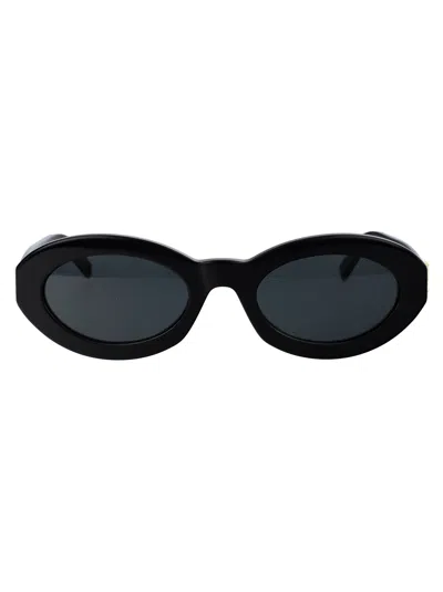 Saint Laurent Black Black Black Acetate Sunglasses In Neutral