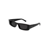 Saint Laurent Black Rectangular Unisex Sunglasses Sl 553s 001 52 In Black