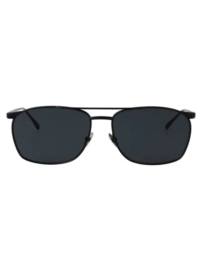 Saint Laurent Black-black-black Metal Sunglasses