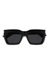 Saint Laurent Black-black-black Recycled Acetate Sunglasses In Black