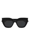 Saint Laurent Black-black-black Recycled Acetate Sunglasses In Black