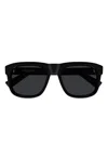 Saint Laurent Black-black-black Recycled Acetate Sunglasses In Black