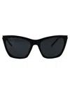 Saint Laurent Black-black-black Recycled Acetate Sunglasses In Black