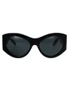 Saint Laurent Black-black-black Recycled Acetate Sunglasses In Black