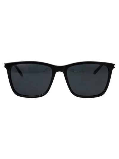 Saint Laurent Black-black-black Recycled Acetate Sunglasses