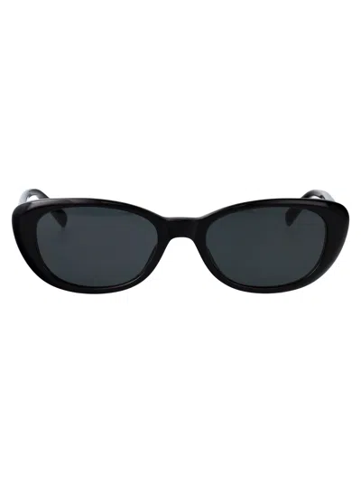 Saint Laurent Black-black-black Recycled Acetate Sunglasses