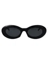 Saint Laurent Black-black-black Recycled Acetate Sunglasses In Black