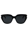 Saint Laurent Black-black-black Recycled Acetate Sunglasses In Black