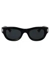 Saint Laurent Black-black-black Recycled Acetate Sunglasses In Black