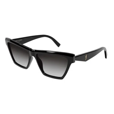 Saint Laurent Black Black Grey Acetate Sunglasses
