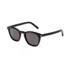 Saint Laurent Matte-effect Square-frame Sunglasses In Black