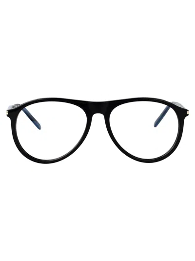 Saint Laurent Black Black Transparent Acetate Glasses