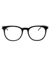Saint Laurent Black Black Transparent Acetate Glasses In Black