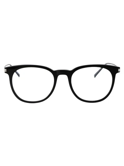 Saint Laurent Black Black Transparent Acetate Glasses