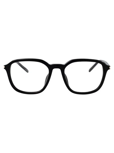 Saint Laurent Black-black-transparent Acetate Glasses