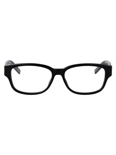 Saint Laurent Black-black-transparent Acetate Glasses