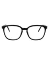 Saint Laurent Black-black-transparent Acetate Glasses In Black