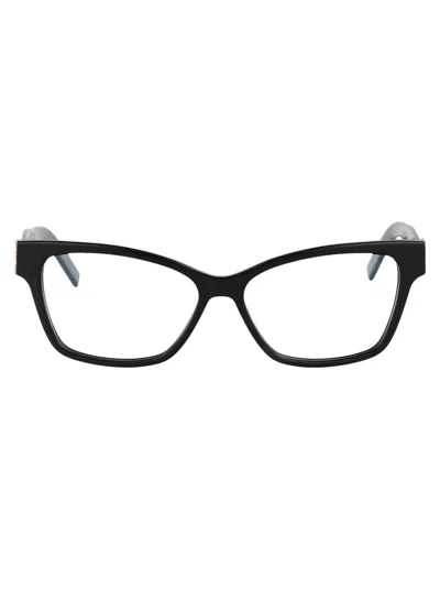 Saint Laurent Black Black Transparent Acetate Glasses
