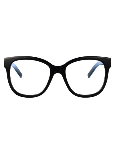 Saint Laurent Black Black Transparent Acetate Glasses