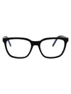 Saint Laurent Black Black Transparent Acetate Glasses In Black