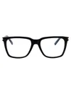 Saint Laurent Black-black-transparent Acetate Glasses In Black