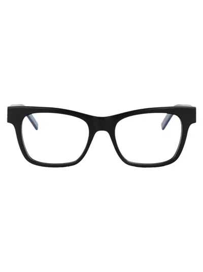 Saint Laurent Black Black Transparent Acetate Glasses