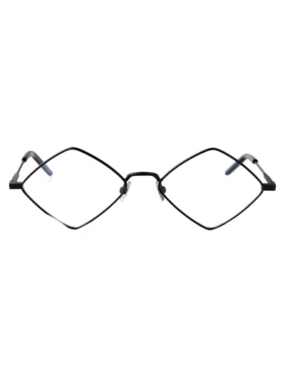 Saint Laurent Black-black-transparent Metal Glasses