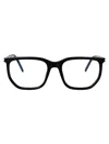 Saint Laurent Black-black-transparent Recycled Acetate Glasses In Black