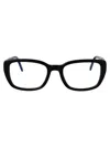 Saint Laurent Black-black-transparent Recycled Acetate Glasses In Black