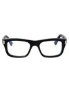 Saint Laurent Black-black-transparent Recycled Acetate Glasses In Black